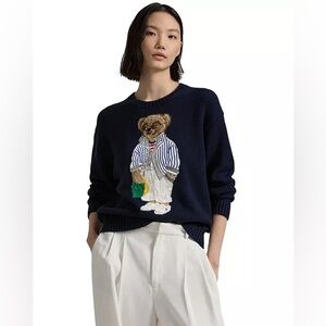 Polo Ralph LaurenPolo Bear Cotton Crewneck Sweater Size Small